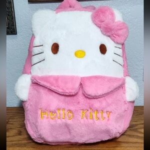 Hello Kitty Kawaii Plush Backpack | Pink and White with bow NWT
mt38